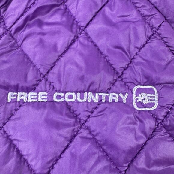 Free Country Purple Quilted Hooded Jacket Women’s Small Outdoor Hiking Active - Picture 4 of 13